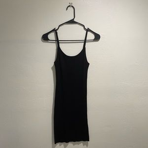 Forever 21 Black Ribbed Bodycon Dress